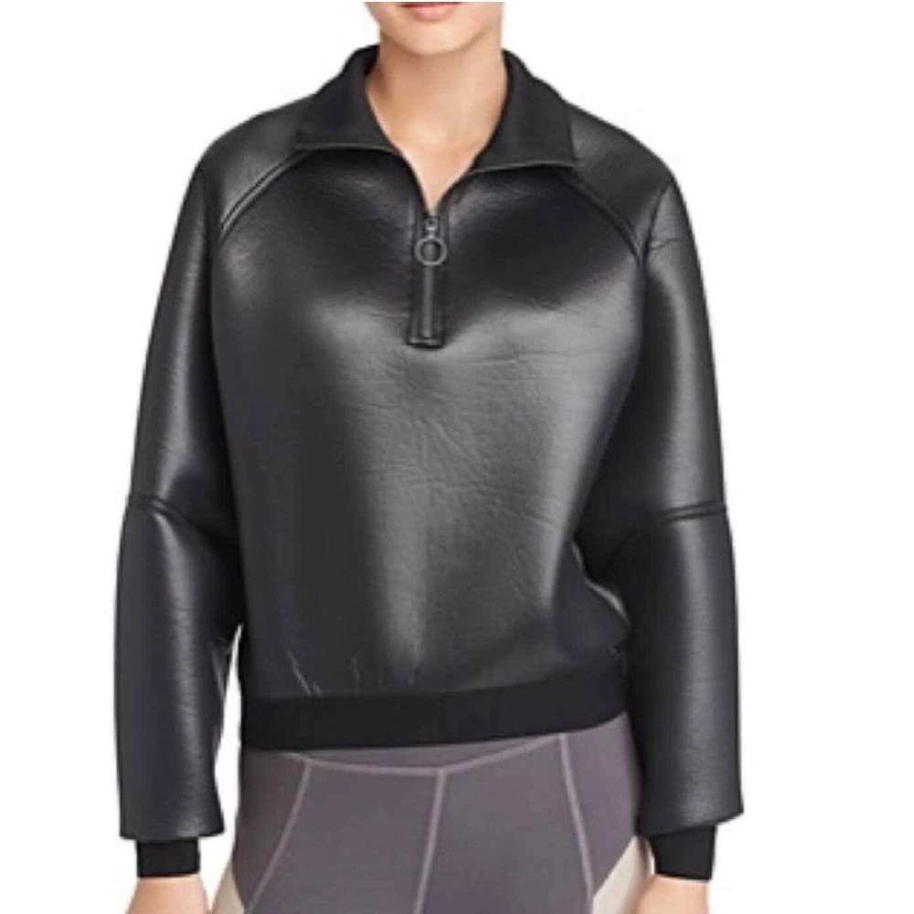 Avec Les Filles Black Half-Zip Pullover